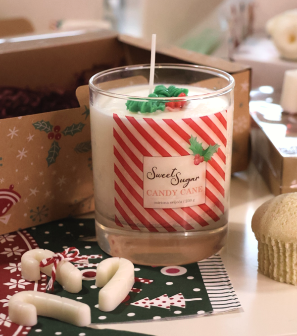 Ukrasna mirisna svijeća "Candy Cane"
